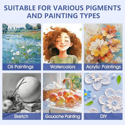 FUMILE 5x7 Canvas for Painting, 12 Pack Stretched Small Canvases for Painting-5/8 in Profile Primed White Blank Painting Canvas Value Pack for Oil & Acrylic Paint - size: 5x7 in