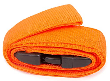 Primacare IR-5006-3 Pack of 3 Backboard Strap – Adjustable Patient Immobilization Straps with Quick Release Buckles for Spine Boards, Emergency Medical Use, 7 Feet, Orange - size: Basic Buckle 7 Ft