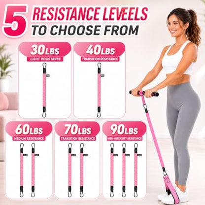 Upgraded Pedal Resistance Band with Handle for Full-Body Workouts