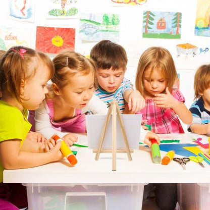 ESRICH 5 PCS 9in Easel for Painting, Easel Stand for Paint Canvas | Wood Easel Stand for Sign,Tabletop Easels for Painting, Small Art Easel Canvas Stand Photo Display Holder for Kids Adults - style: 9''-5PK