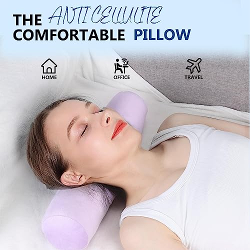 Neck Roll Pillow,Cervical Neck Pillow Bolster Pillow for Sleeping - color: Purple 81