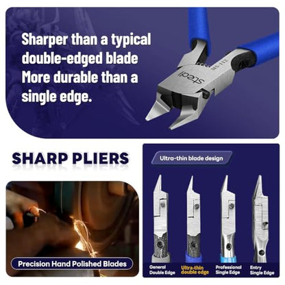 stedi Model Nipper, Ultra-thin Double-blades Nippers with Protective Case Model Hobby Making Tools for Gundam Repairing Plastic Model and Fixing - style: Ultra-thin Double-blades Nippers