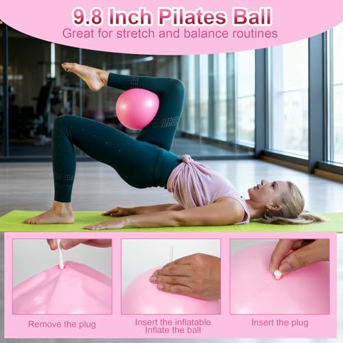 Home Pilates Essentials Kit for Women, Pilates Kit for Home Workouts, Pilates Equipment with Figure 8 Resistance Band, 14" Magic Circle, Yoga Ring, Pilates Accessories Set for Starter Workout