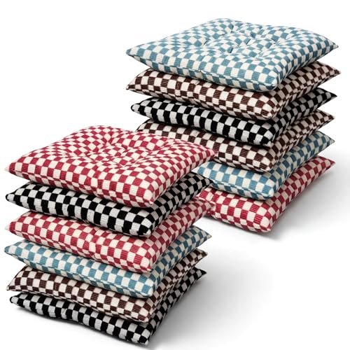Geetery 12 Pcs Large Floor Pillows Gift Bulk Square Seating Cushion 15.7''