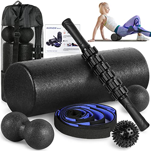 Foam Roller Set - High Density Back Roller, Muscle Roller Stick - color: 16.5-inch Foam Roller
