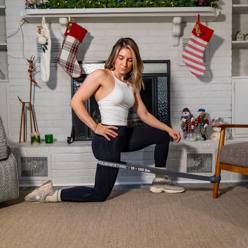 Serious Steel Fitness Non Latex (Latex Free Resistance Bands) Resistance Bands Exercise Bands | Use for Pull-Ups, At Home Workouts, Strength Training and Resistance Training(41" Sets) - color: #3 Olive Green - (15-130 lbs)