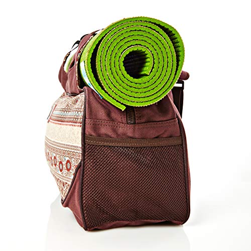 #DoYourYoga Full-Zip Extra Large Yoga Mat Tote Bag with Multi-Functional Storage Pockets for Sports Gym Pilates »Vimalaa« - color: BrownStyle