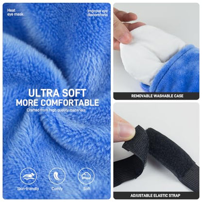 Weighted Eye Pillow for Yoga, Moist Heat Mask for Dry Eyes(Blue) - color: Eye Mask04-blue