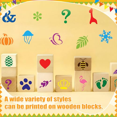 Fainne 100 Pcs 1.5 Inch Small Stencils for Crafts,Letter,Symbol | Reusable Painting Stencils for Wood Wall Card Making Scrapbooking Journaling, Portable Craft Templates - style: Letter,Symbol