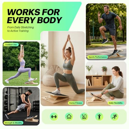 Slant Board, Adjustable Calf Stretch Board for Ankle Mobility