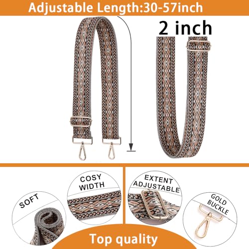 S-Jacorry Purse Strap Replacement Crossbody Wide Shoulder Strap Adjustable Canvas Straps Handbag Strap Replacement Belts - color: Gold Buckel-928
