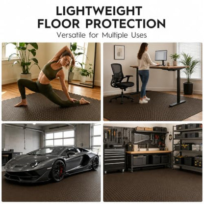 18 Pcs EVA Foam Floor Tiles, Puzzle Exercise Mat Set for Gym - color: Cocoa Brown