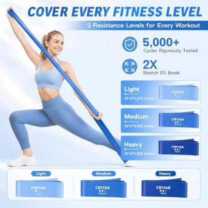 Pilates Kit, Home Pilates Equipment for Women, Workout Kit with 14.5" Pilates Ring and Ball,Yoga Block, Yoga Knee Pad Mats, Resistance Bands, Grip Socks Accessories，Blue