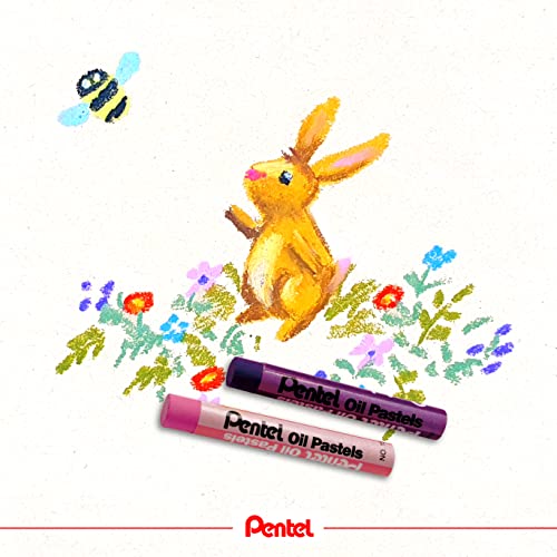 Pentel Arts Oil Pastels, Assorted colours, 1 pack of 25 sticks - size: 25 Count (Pack of 1)