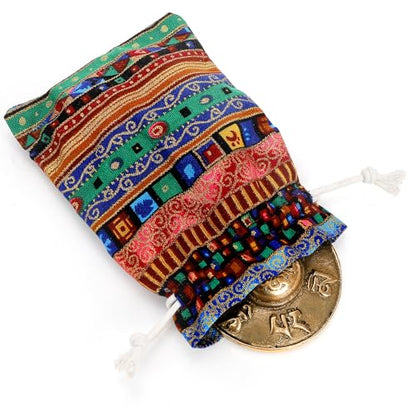 Foraineam Tingsha Cymbals Meditation Chime Bells, 2.5 Inch Brass Tibetan Tingsha Bells Relaxation Musical Instruments for Mindfulness, Chakra Healing, Stress Relief, Sound Awakening, Yoga Meditation