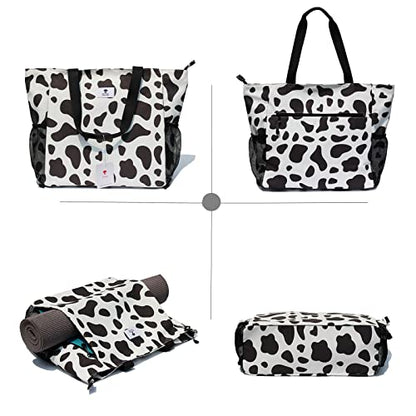 ESVAN Yoga Mat Bag Yoga Tote Carrier Shoulder Bag Carryall Tote for Office,Yoga,Pilates,Travel,Beach and Gym - color: L