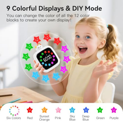 Yunbaoit Digital Visual Timer for Kids, 99-Minute Countdown, Rechargeable - color: Rainbow Doll-white