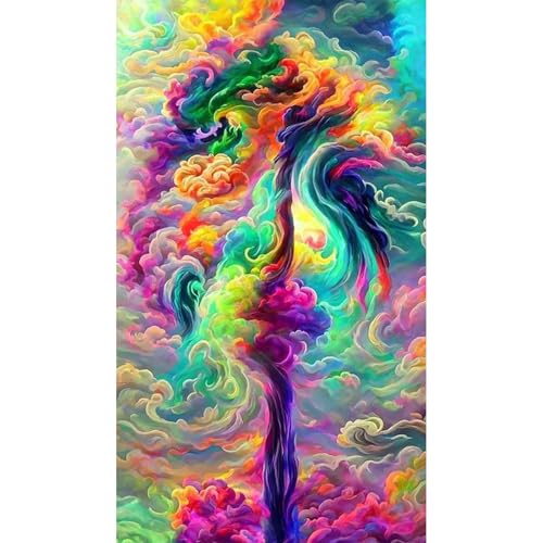 JATOK Abstract Large Diamond Painting Kits for Adults (27.6 x 15.7 inch), 5D Diamond Art Full Round Drill DIY Embroidery Pictures Arts Paint by Number Kits for Home Wall Decor - color: Red