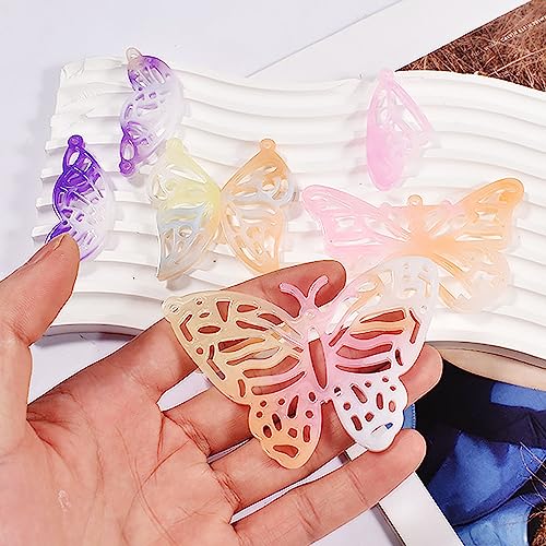 Attuslla Earring Resin Molds Silicone Butterfly Jewelry Making Earring Molds Pendant Casting Resin Epoxy Molds with Jump Rings for DIY Jewelry Making, Pendant, Earrings - color: Style 7