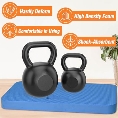 Gardzen 3-Pack Extra Thick Garden Kneeling Pad | EVA Foam Kneeler Pad for Gardening, Baby Bath, Yoga, Pilates, Exercise, 18" x 11" x 1.5", Blue - size: 18" x 11" x 1.5" - 3 Pack