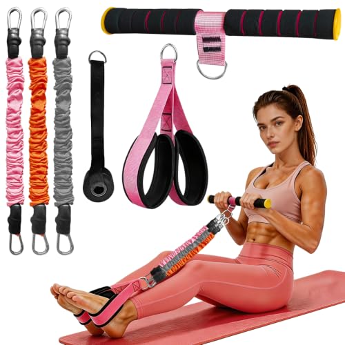 Adjustable Pedal Resistance Band, 20/30/40LBS, Door Anchor, Workout Kit