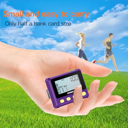 8200 Interval Timer, Stopwatch with Backlight, USB-C Rechargeable Clock (Purple) - color: Purple
