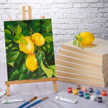 Aodaer 8 Pack Wood Panels 8 x 10 Inch Wooden Panels Canvas Unfinished Craft Wood Boards Panels for Art Crafts Acrylic and Oil Painting Pouring DIY Projects - size: 8 x 10 Inch