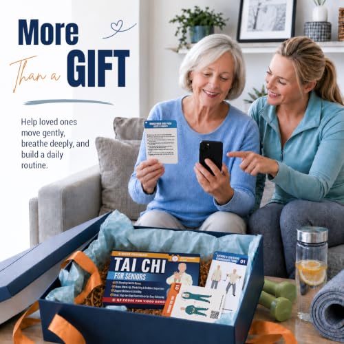 POCAZONE Tai Chi for Seniors Over 60, 46 Exercise Cards & Video Guide - color: Standing Tai Chi Cards