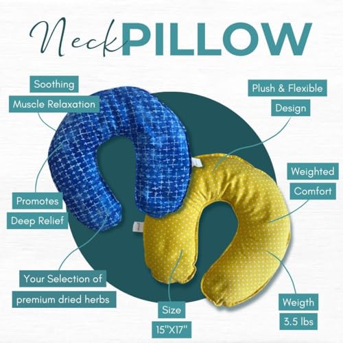 Parker Mountain Comfort Wraps | Pressure Point Pillow | Therapeutic Pressure Point Neck Pillow for Self Care - color: Yellow, style: Unscented