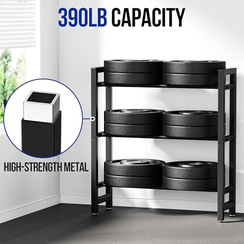 3 Tier Dumbbell Rack, Weight Rack for Home Gym - size: 3 Tier