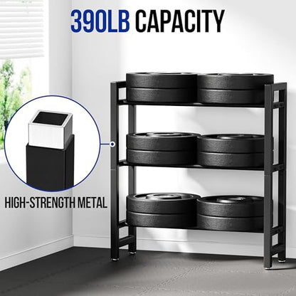 3 Tier Dumbbell Rack, Weight Rack for Home Gym - size: 3 Tier