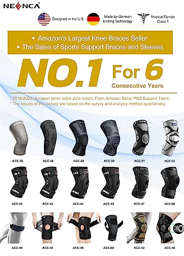 NEENCA Professional Knee Brace, Adjustable Hinged, with Removable Side Stabilizers, Strong Stability for Joint Pain Relief, Arthritis, Meniscus Tear, ACL, PCL, Runner, Sports - size: XXX-Large