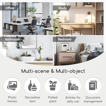 Jerry & Maggie Desktop Organizer Office Storage Rack Adjustable Wood Display Shelf Free Style Double H, Multi-Functional Mini Bookshelf for Desk Natural Stand (Violet) - color: Violet
