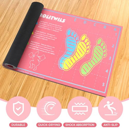 31.5'' X 13.8'' Anti-Slip Squat Mat with Foot Position Guides, Professional-Grade Exercise Mat Perfect for Squats, Leg Training and Lunges, Enhancing Muscle Activation, Versatility and Safety for Home Fitness Enthusiasts - color: Pink
