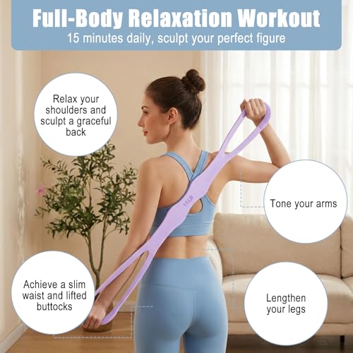 Arm Resistance Bands, 8 Shaped Resistance Bands with Handles,15lb (Purple)