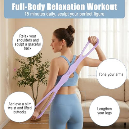 Arm Resistance Bands, 8 Shaped Resistance Bands with Handles,15lb (Purple)