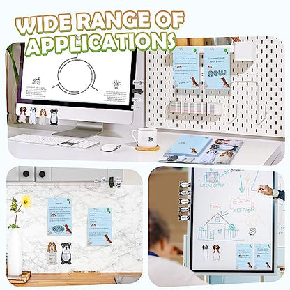 Hommie Dog Sticky Notes Set, Planner Sticky Note Dividers Tabs 300 Sheets, Cute Animals Shape Markers Flags Self-Stick Memo Pads for Dog Lovers Home Office School Supplies - color: Dog(blue Background)