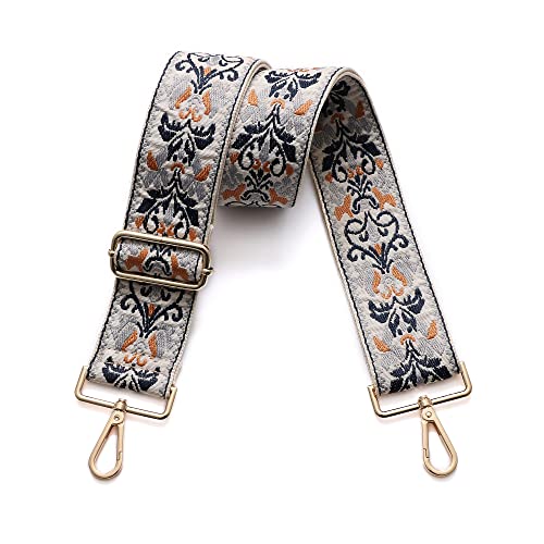 S-Jacorry Purse Strap Replacement Crossbody Wide Shoulder Strap Adjustable Canvas Straps Handbag Strap Replacement Belts - color: Gold Buckel-431