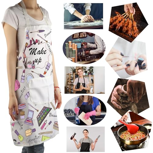 MBMSO Makeup Artist Aprons with Pockets Makeup Apron for Artist Esthetician Gift Cosmetology Student Gift Aprons - color: Makeup Artist Apron-w