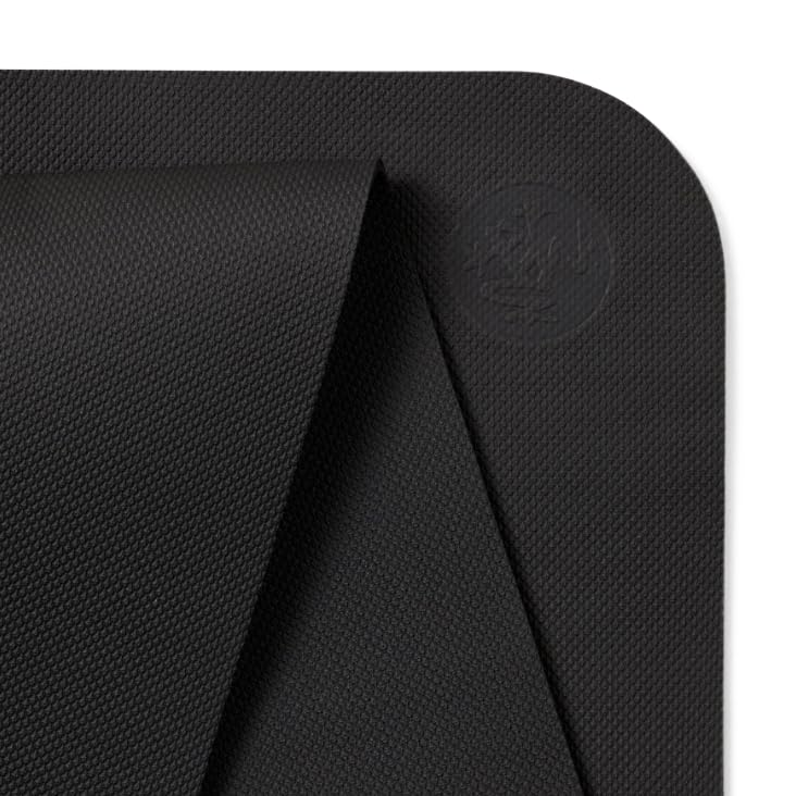Manduka Begin Yoga Mat 68" - 5mm Cushioning | Comfortable, Lightweight & Reversible with Alignment Stripe | Budget-Friendly | 68 x 24 inches - style: Black