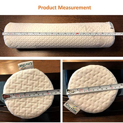 Support Neck Roll Pillow - Cervical Bolster with Comfort Memory Foam Support for Spine, Neck, Back, Lumbar - Removable Washable Soft Cover- 18 x 4.5 inch for Stress Pain Relief - size: 18"x4.5" Pillow