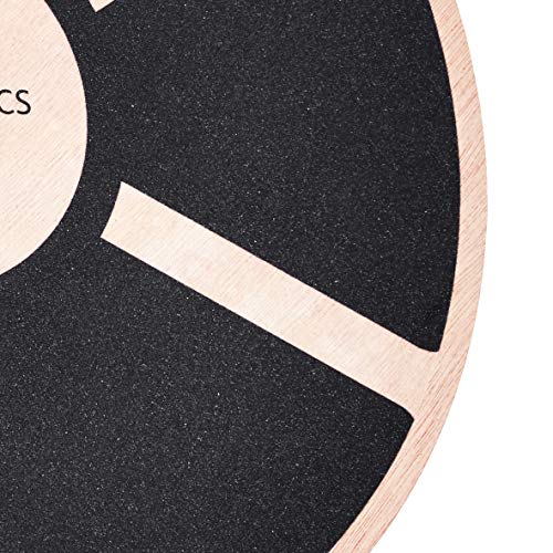 Amazon Basics Wood Wobble Balance Trainer Board, Slip Resistant, for Exercise and Core Strength