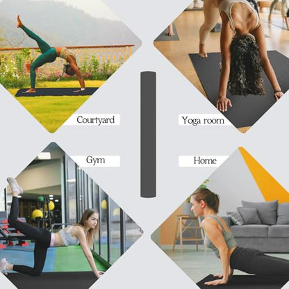 VTORY Extra Large Yoga Mat 6'x 4' - (6mm /8mm/12mm) - size: 6' x 4' x 1/3 in