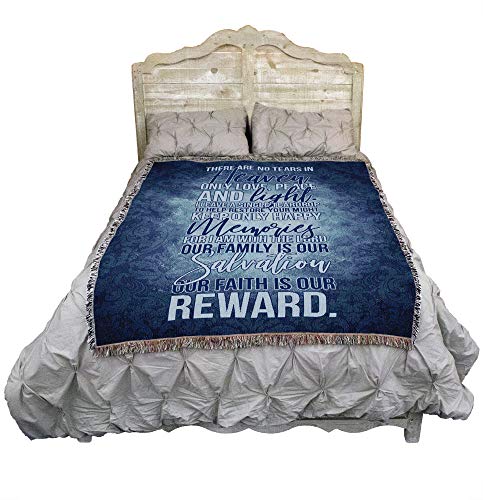 Pure Country Weavers There are No Tears in Heaven - Sympathy Bereavement Gift Tapestry Throw Woven from Cotton - Made in the USA (72x54) - color: No Tears, size: 72" x 54"