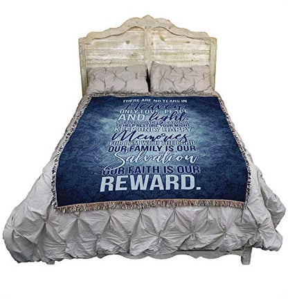 Pure Country Weavers There are No Tears in Heaven - Sympathy Bereavement Gift Tapestry Throw Woven from Cotton - Made in the USA (72x54) - color: No Tears, size: 72" x 54"