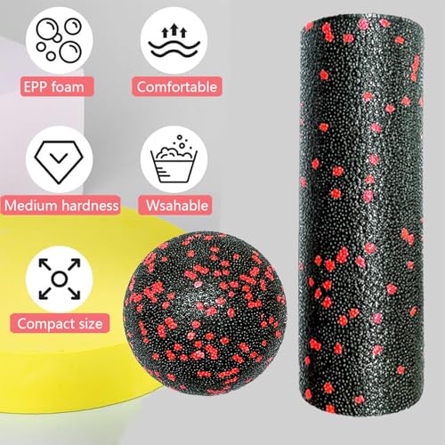 Mini Foam Roller, High Density Massage Tool for Physical Therapy - color: Red