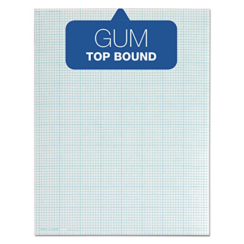 TOPS 35081 Cross Section Pads, 8 Squares, 8 1/2 x 11, White, 50 Sheets - size: 8 Squares/Inch