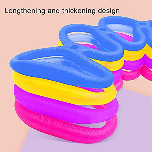 7 Ring Stretch Resistance Exercise Band, Workout Bands Yoga Stretching for Home Fitness, Foot, Leg and Arm Exerciser Stretch Band, Center Workout Walking Exercise - color: Pink