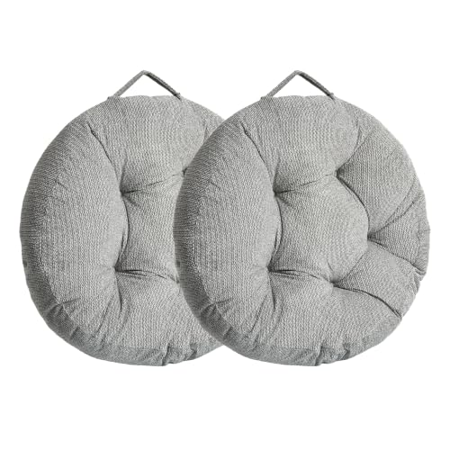 Floor Pillow Cushion with Handle for Adults Women Men - color: Gray, Round
