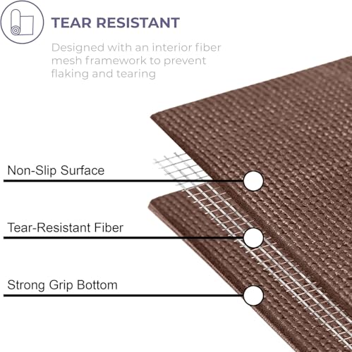 Voyage 5mm Thick Yoga Mat Roll, 50ft x 24in - color: Chocolate